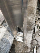 Bolt Down PVC Post Stirrup