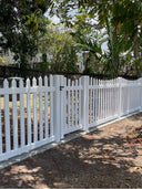 PVC Colonial Picket Fence Gate - Scalloped