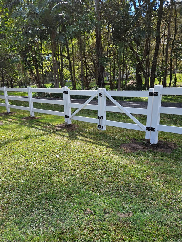PVC Ranch Rail Fence Gate – Island Outdoors Australia