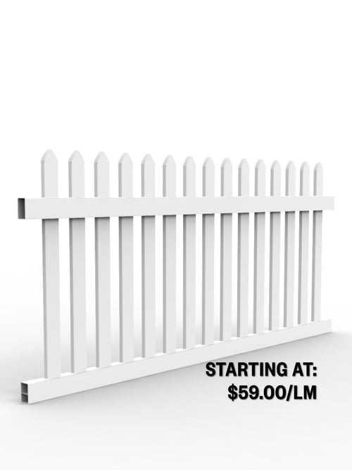 PVC Colonial Picket Fence Panel