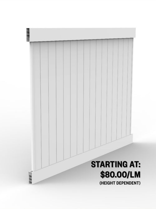 PVC Hamptons Privacy Fence Panel